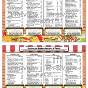 Restaurant Sodium Content of Foods